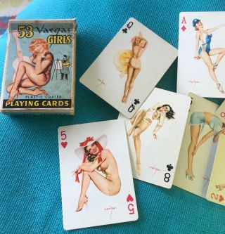 Vintage 1950’s Alberto Vargas Pinup Playing Cards - Complete Deck