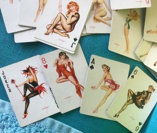 Vintage 1950’s Alberto VARGAS Pinup Playing CARDS - Complete Deck 5