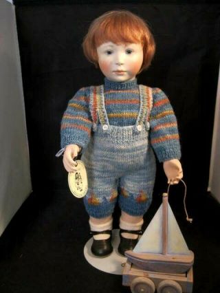 Rare 17 " Lynne And Michael Roche Doll Thomas And His Boat 1998 3 Of 50 16 "