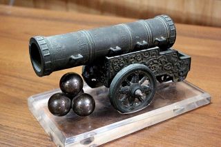 Vintage Monument Old Ussr Russian King Cannon Gun Souvenir 24х14х13 см