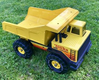 Vintage Tonka Turbo Diesel Xmb - 975 Yellow 16 " Diecast Dump Truck 1970s