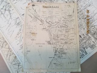 (5) JAPAN WWII MAPS NAGASAKI OSAKA TOKYO NAGOYA KYOTO MILITARY U.  S.  RESTRICTED 2