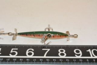 Rare Old Early Wooden Shakespeare Rhodes Tiny Glass Eye Underwater Minnow Tuff