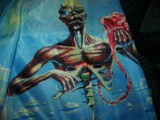 NWT Vintage IRON MAIDEN SEVENTH SON OF A Dragonfly Surf Board Shorts 29 - 30 3