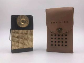 Vintage Transistor Radio Travler,  Tr - 280 (1958) With Case