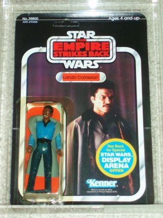 Vintage Star Wars 1981 Kenner Afa 80/85/80 Lando Calrissian Esb 45 Back Card Moc