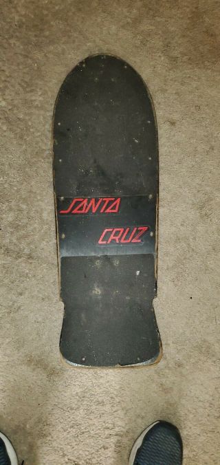 Vintage Santa Cruz Rob Roskopp Skateboard Deck Rare - Black