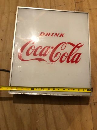 Vintage Drink Coca Cola Lightup Sign 1950’s 1960’s Advertising