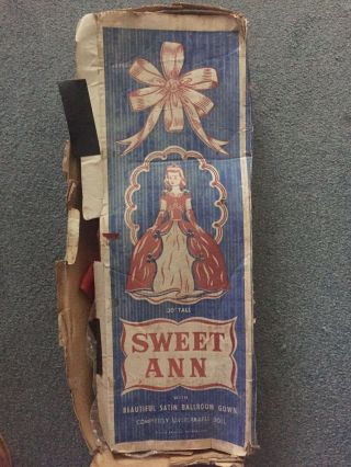 Vintage Sweet Ann In Satin Ballroom Gown 30 Inch Plastic Doll