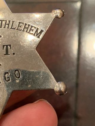 Star Of Bethlehem 1940’s Supt Rare BADGE HALLMARKED Meyer WENTHE CHICAGO 9