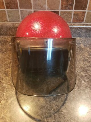 RARE Vintage Arthur Fulmer AF - 20 Metallic Red Helmet 1970 ' s 3