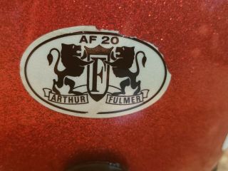 RARE Vintage Arthur Fulmer AF - 20 Metallic Red Helmet 1970 ' s 8