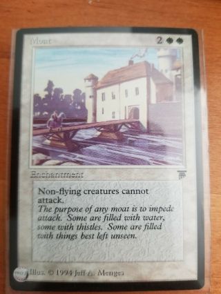 Moat English Legends Magic The Gathering Very Light Play Vlp Lp Vintage Beauty