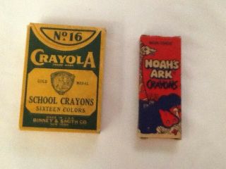 Vintage Crayola 16 Colors School Crayons & Noah 