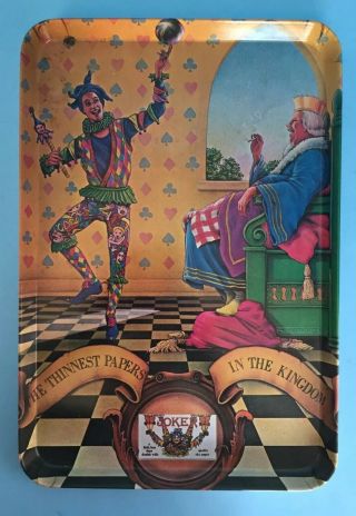 Vintage Joker Rolling Paper Tray Maxfield Parrish Artist 13 1/2”x 9 1/4”.