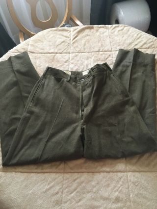 Wwii Us Army Wool Field Pants With Label 32 31