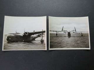 2 12/1941 Ww2 Usn 8x10 Photos - Pbm - 1 Argentia Bay,  Newfoundland