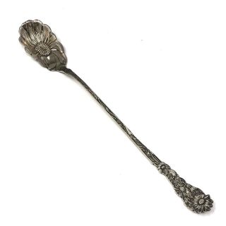 Paye Baker P&b Sterling Silver Daisy Figural Iced Tea Spoon Floral Bowl 7 Mono D