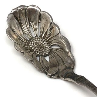 Paye Baker P&B Sterling Silver DAISY FIGURAL Iced Tea Spoon Floral Bowl 7 Mono D 2