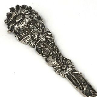 Paye Baker P&B Sterling Silver DAISY FIGURAL Iced Tea Spoon Floral Bowl 7 Mono D 3