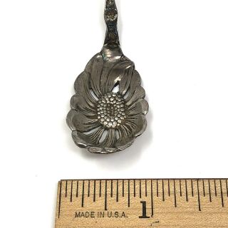 Paye Baker P&B Sterling Silver DAISY FIGURAL Iced Tea Spoon Floral Bowl 7 Mono D 7