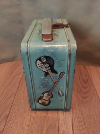 Vintage 1965 The Beatles Metal Lunch Box - No Thermos - Aladdin Industries Nems 4