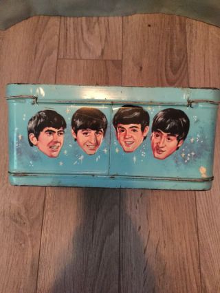 Vintage 1965 The Beatles Metal Lunch Box - No Thermos - Aladdin Industries Nems 8