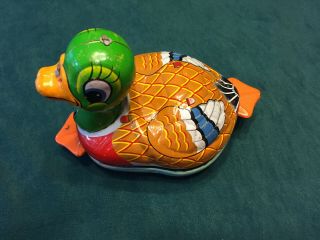 Vintage Mikuni Die Cast Metal Toys Wind Up Duck