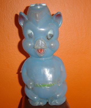 Porky Pig Rare Candy Dispenser Moulded Soft Plastic Toy Rare Argentina Vintage