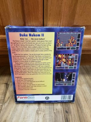 Duke Nukem II 2 Big Box PC Apogee 3.  5 
