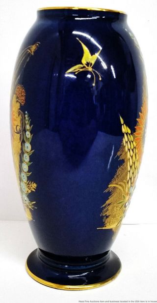 Vintage Art Deco Carlton Ware Isadora Duncan Gypsy 3506 Gilt Enamel Vase 4