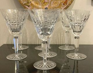 Vintage Waterford Crystal Glenmore 7 " Water Goblet Glasses Set Of 7