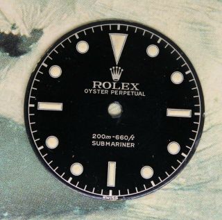 Vintage Rolex Chapter Ring Swiss Only Dial For Early 5512 / 5513
