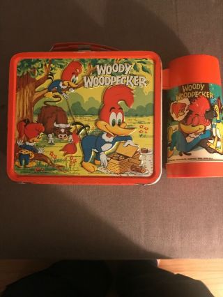 Vintage 1972 Woody Woodpecker Lunchbox And Thermos