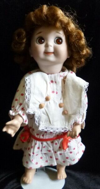 Vintage Bisque Jdk 221 Googly 12 " German Doll W Ball Jointed Body Googlie