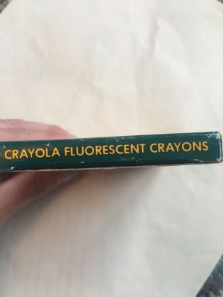 Vintage CRAYOLA CRAYONS Fluorescent Colors Box No.  38 8 Binney and Smith 5