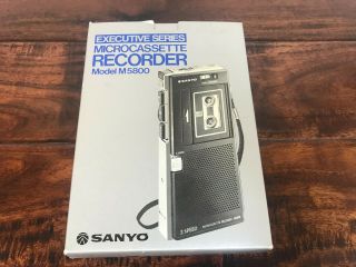 Rare Vintage Sanyo Executive Series Microcassette Recorder M5800