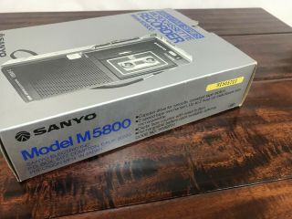 RARE Vintage SANYO Executive Series Microcassette Recorder M5800 2