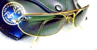 Ray - Ban Usa Nos Vintage B&l Aviator Hi - Tech Fugitive W1959 Sunglasses & Case