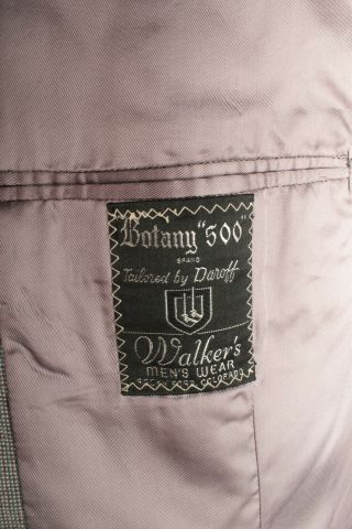 Vtg Men ' s 1950s 3pc Suit Jacket L - XL Pants 38x31 50s Gray Wool 7215 4