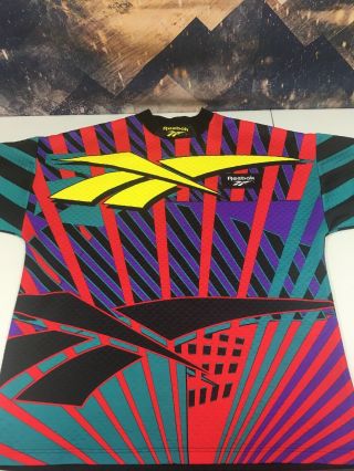 Vintage Reebok Goalkeeper Goalie Shirt Jersey 80s 90s Colorful Mens XLarge XL 5