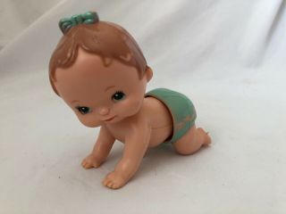 Vintage 1977 Tomy Wind Up Crawling Baby Doll