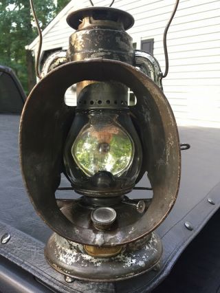Vintage Dietz Railroad Lantern Ideal Inspector Lamp Erie Railroad.