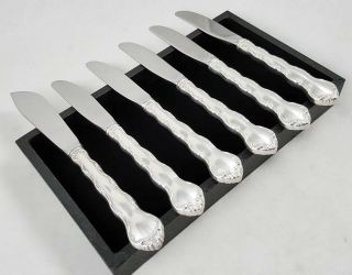 Set Of 6 Reed & Barton Tara Sterling Silver Stainless Spreading,  Butter Knives