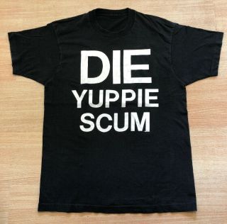 Vtg 80s Die Yuppy Scum T Shirt Charles Manson Serial Killer Ted Bundy