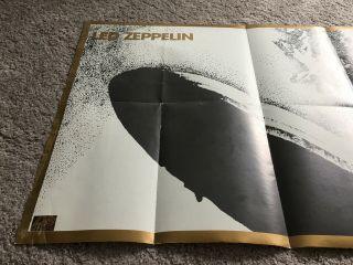 Vintage Led Zeppelin I Poster by Atlantic From Vinyl 31” x 23” 7