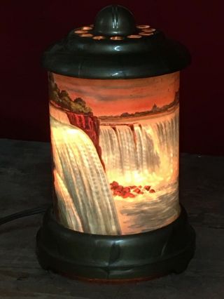 Vintage 1950 Niagara Falls Motion Light Roto - Vue Lamp Jr Econolite Electric