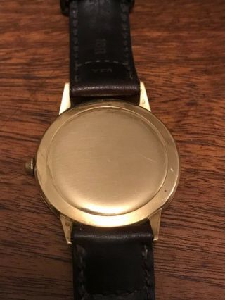 1950 ' s VINTAGE MOVADO 18K YELLOW GOLD 17 JEWELS AUTOMATIC MENS WATCH 2