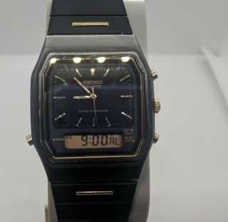 Vintage Seiko Ana - Digi Analog Digital Watch H461 - 5030 - Unique 80s Timepiece