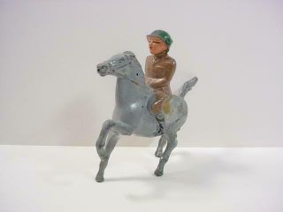 Noblespirit (toy) Vintage Barclay Officer On Horseback Lead Figure